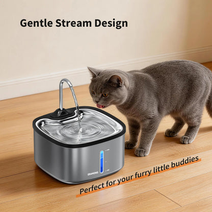 Multifunctional Indoor Pet Water Fountain with 4 Filters and Ultra Quiet Pump, 3.5L Capacity for Cats and Dogs - Model W04B